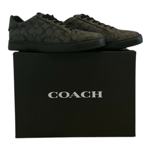 Coach Black Signature Pattern Sneakers - Picture 7 of 8